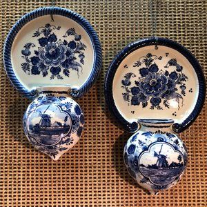 Delft Norelco Wall Pockets, C. 1961 & 1962, 2 pc. set